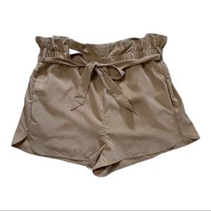 Express Paper Bag Waist Shortie High Rise shorts